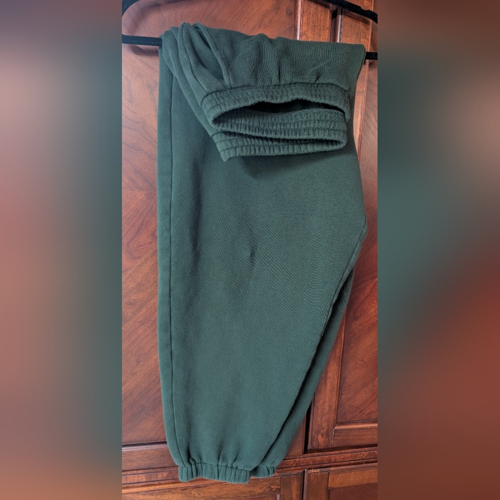 Madewell MWL Betterterry Oversized Sweatpants XL Deep Forest Green - Picture 11 of 12